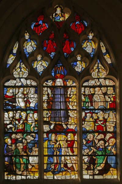 Ventana que representa la Segunda Venida de Cristo, 1470 de French School